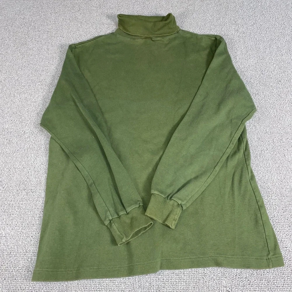 VTG Duofold Turtleneck Shirt Mens XL Olive Green Long Sleeve Made In USA Vintage